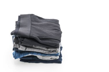 Beyaz arka plan üzerinde erkek iç giyim