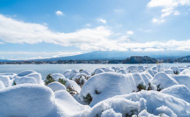 Dağ Fuji San Kawaguchiko Gölü.