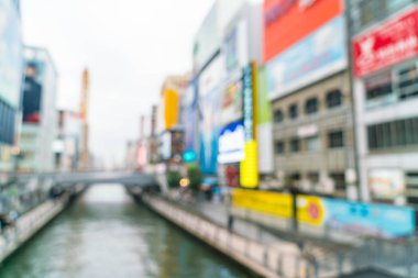 kalabalık insanlar Osaka street Market bulanıklık 