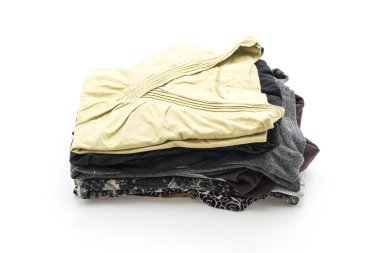 giyim üzerine beyaz yığınları 