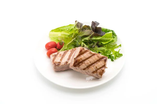 Tonijnsteak met salade — Stockfoto