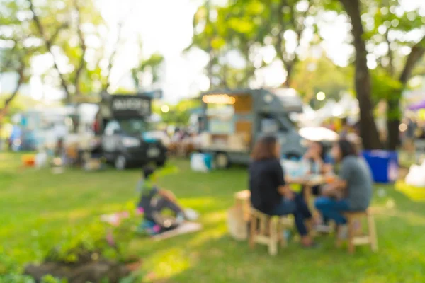 Abstraktní rozostření food truck — Stock fotografie