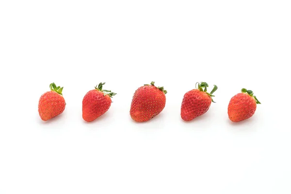 화이트에 신선한 딸기 — 스톡 사진