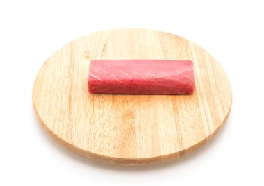 ahşap tahta üzerinde Taze orkinos