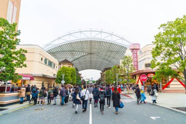 Osaka, Japonya - 21 Kasım 2016: temel tema park konumlar 