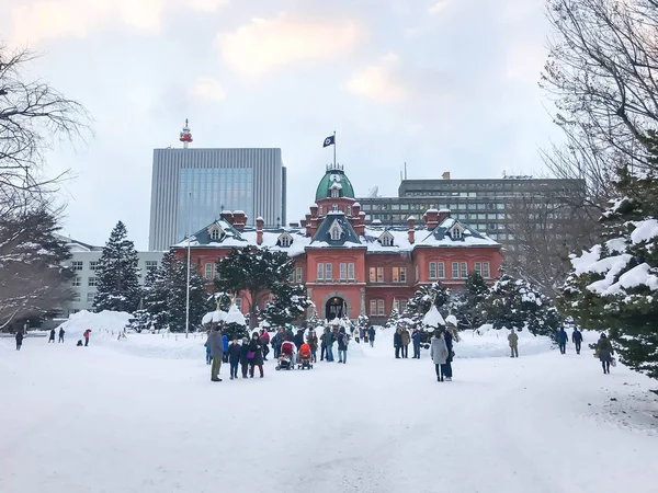 Sapporo, Japonya - 17 Aralık 2016: Eski Hokkaido hükümet memur — Stok fotoğraf