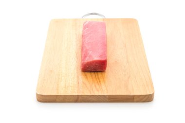 ahşap tahta üzerinde Taze orkinos