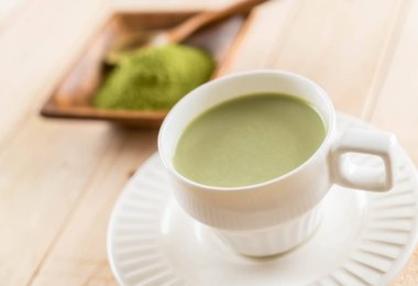 hot matcha latte