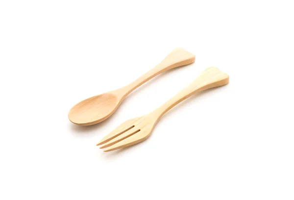 Wood spoon and fork — Stock Photo, Image
