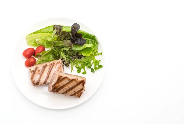 Tuna steak with salad — Stock Photo, Image