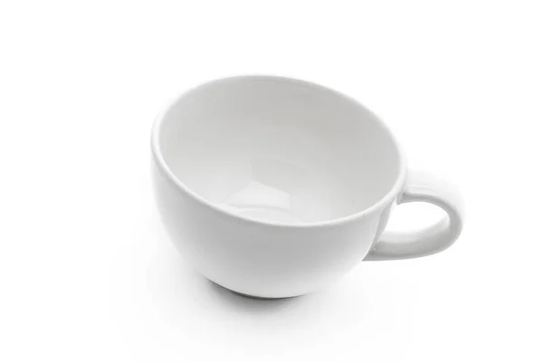 Lege witte koffiekopje — Stockfoto