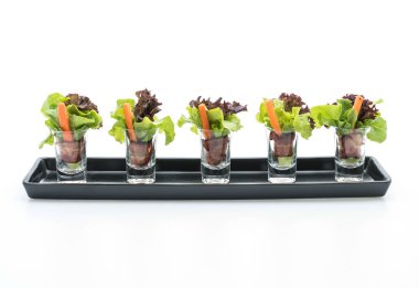 pastırma ile salata rulo