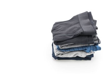 Beyaz arka plan üzerinde erkek iç giyim