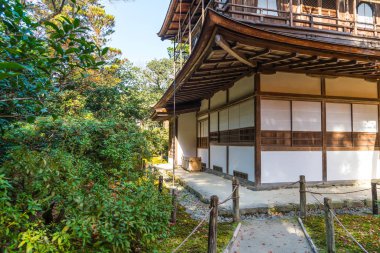 Gümüş Pavilion Ginkakuji Tapınağı'nda güzel mimari