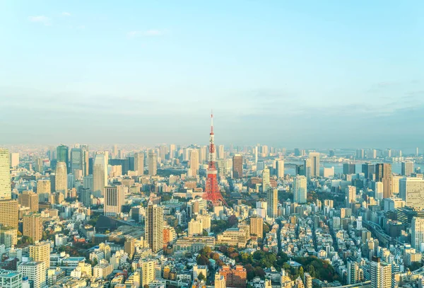 Tokyo City Skyline mit Tokyo Tower — Stockfoto