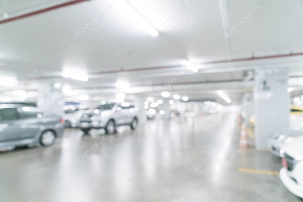 abstract blur in parking car