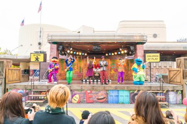 Osaka, Japonya - 21 Kasım 2016: temel tema park konumlar 