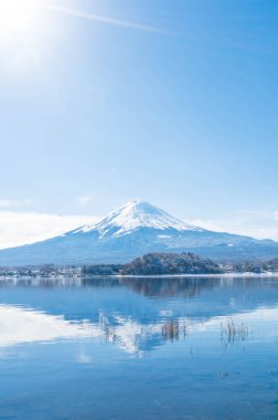 Dağ Fuji San Kawaguchiko Gölü.