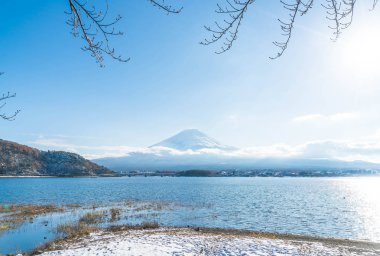 Dağ Fuji San Kawaguchiko Gölü.