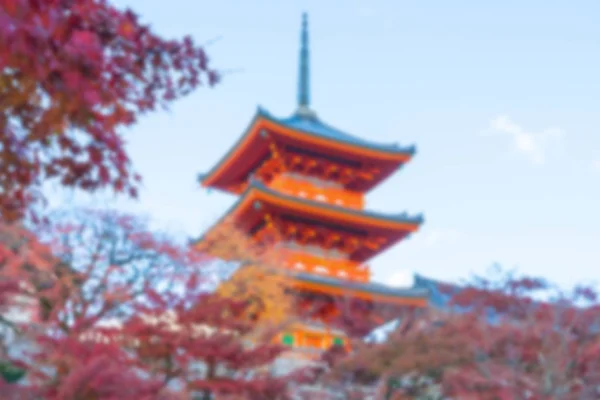 Rozmazané krásnou architekturu v Kiyomizu-dera Temple Kyoto,. — Stock fotografie