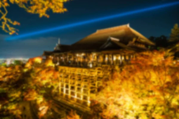 Streszczenie rozmycie świątyni Kiyomizu-dera oraz duża weranda, Kyoto, — Zdjęcie stockowe