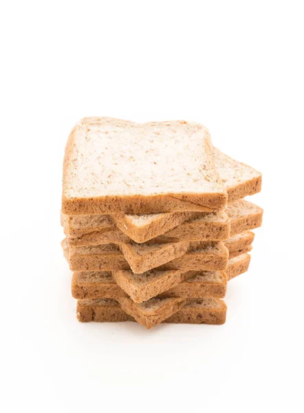 Цельный хлеб пшеницы на белом — стоковое фото