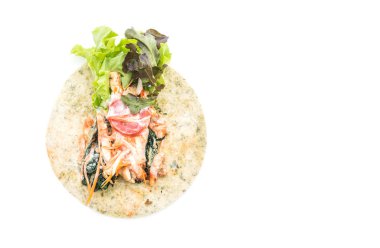 tavuk ve ıspanak salatası rulo sarma