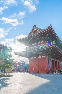Bölgenin her Asakusa Sensoji Tapınağı içinde güzel mimari 