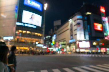 Yaya geçidi Shibuya kasaba, kalabalık insanlar bulanıklık