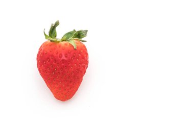 beyaz üzerine taze çilek