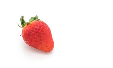 beyaz üzerine taze çilek