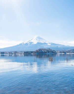 Dağ Fuji San Kawaguchiko Gölü.
