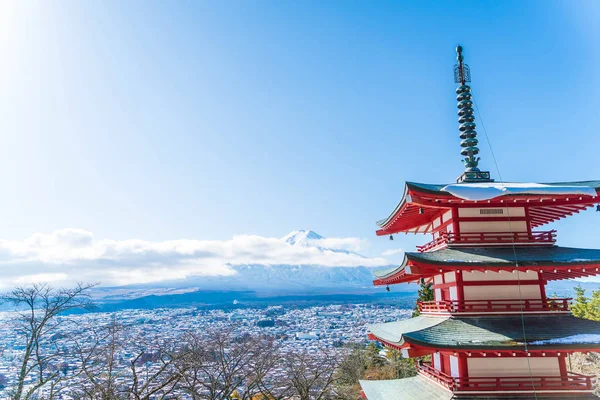 Mt. Fuji Chureito Pagoda Güz, Fujiyoshida ile.