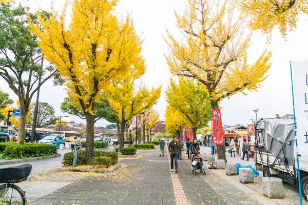 Himeji, Japão - 20 de novembro de 2016: vista da rua na Himeji. É uma cidade — Fotografia de Stock