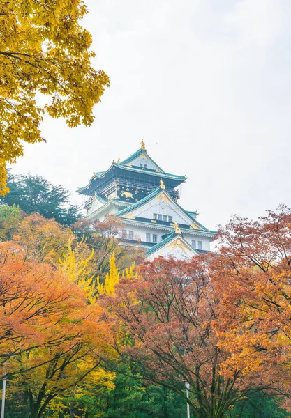 Hermosa arquitectura en el castillo de Osaka — Foto de Stock