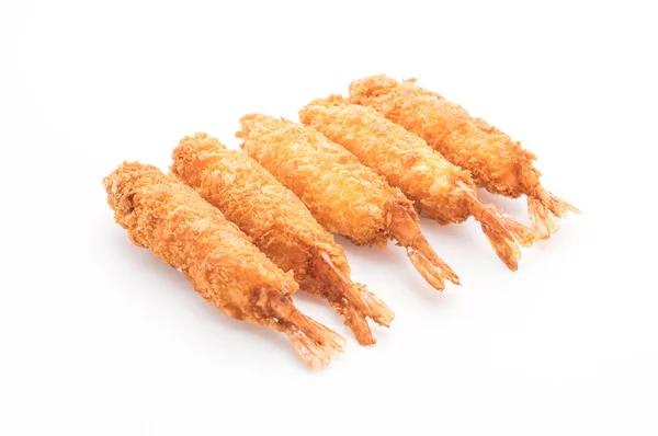 Langostinos fritos en blanco — Foto de Stock