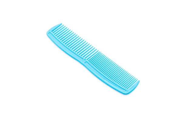 Blue comb on white — Stock Photo, Image