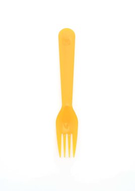 Sarı plastik çatal