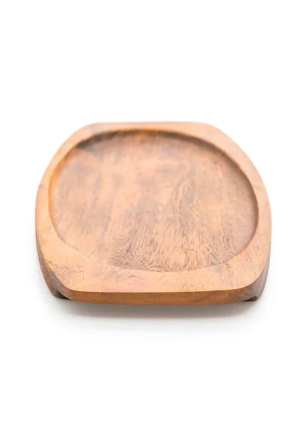 Wood tray on white — Stock Photo, Image