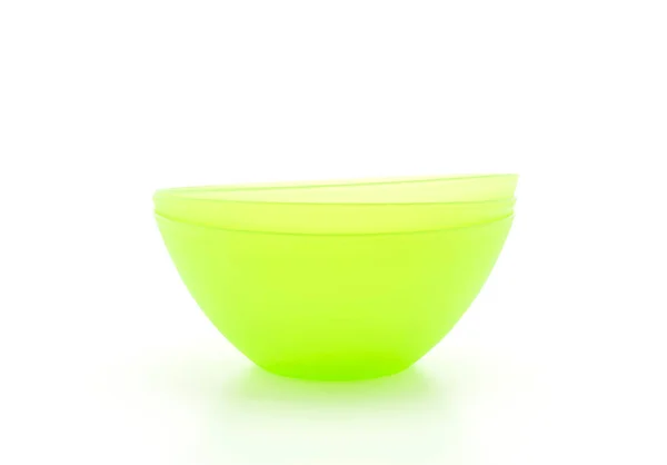 Tigela de plástico verde — Fotografia de Stock