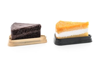 Altın konu pasta ve çikolata kek