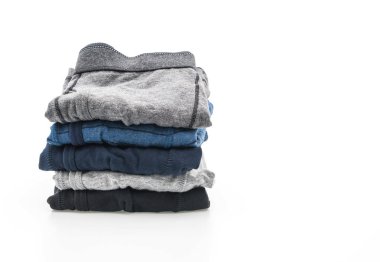 Beyaz arka plan üzerinde erkek iç giyim