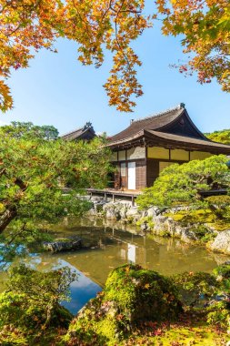 Gümüş Pavilion Ginkakuji Tapınağı'nda güzel mimari
