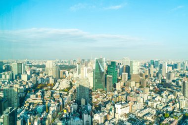 Tokyo şehir manzarası ile Tokyo Tower