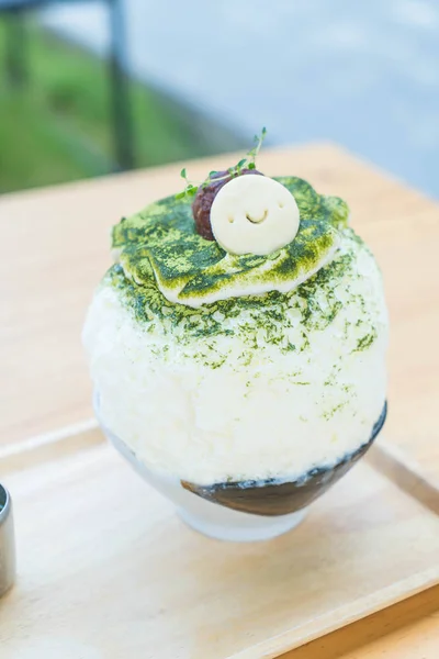 Green tea bingsu — Stock Photo, Image