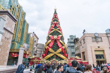 Osaka, Japonya - 21 Kasım 2016: temel tema park konumlar 