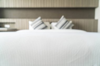 Arka plan için soyut bulanık yatak odası iç mimarisi 