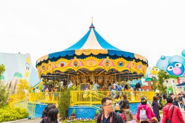 Osaka, Japonya - 21 Kasım 2016: temel tema park konumlar 