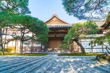 Gümüş Pavilion Ginkakuji Tapınağı'nda güzel mimari