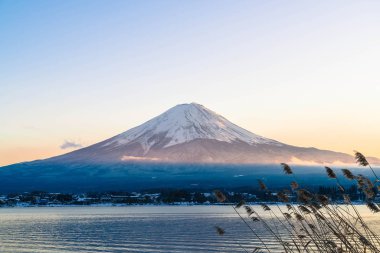 Dağ Fuji San Kawaguchiko Gölü.